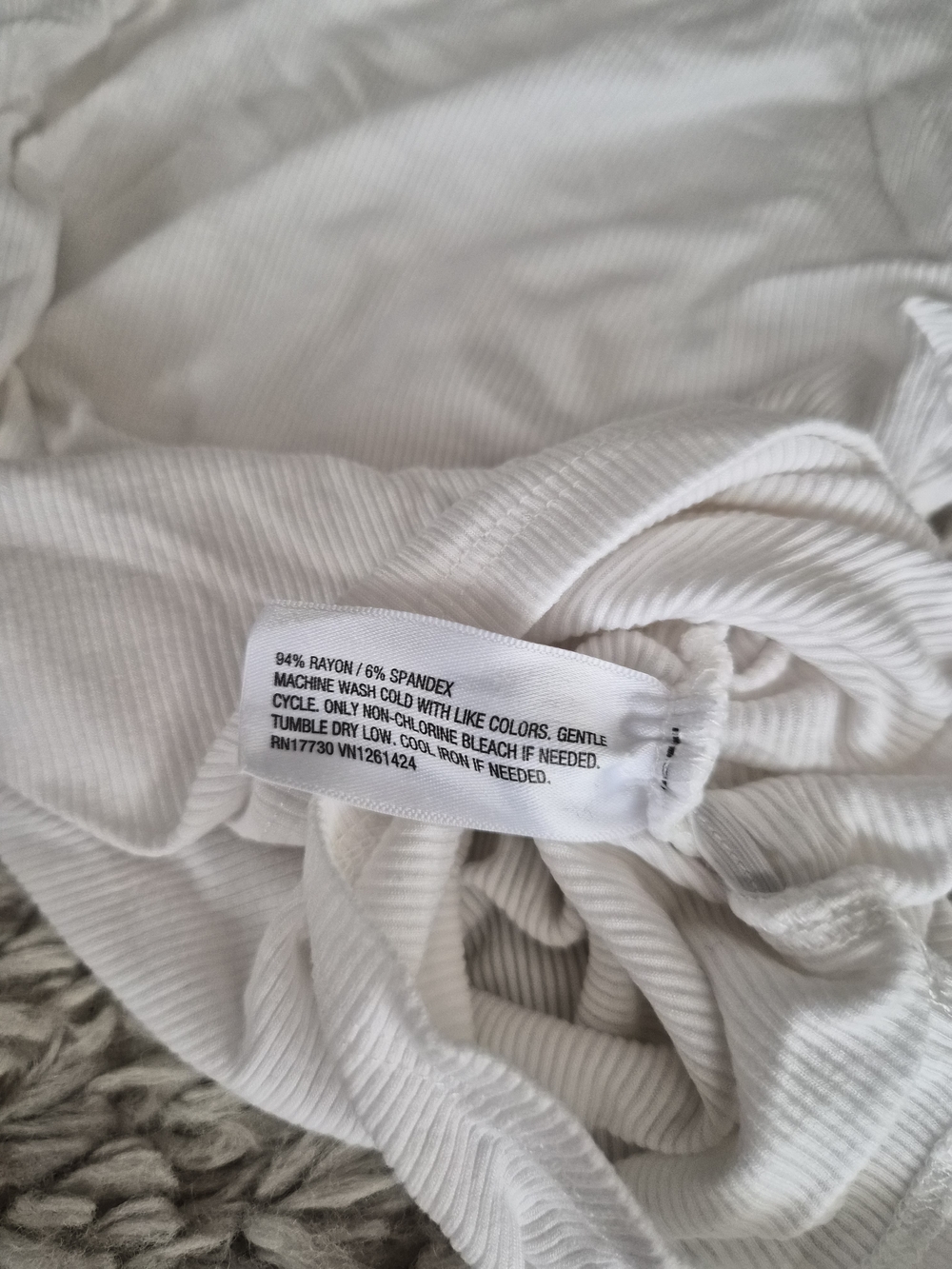 Wild Fable White Ribbed Ruched Side Tee - XXS - Picture 8 of 10